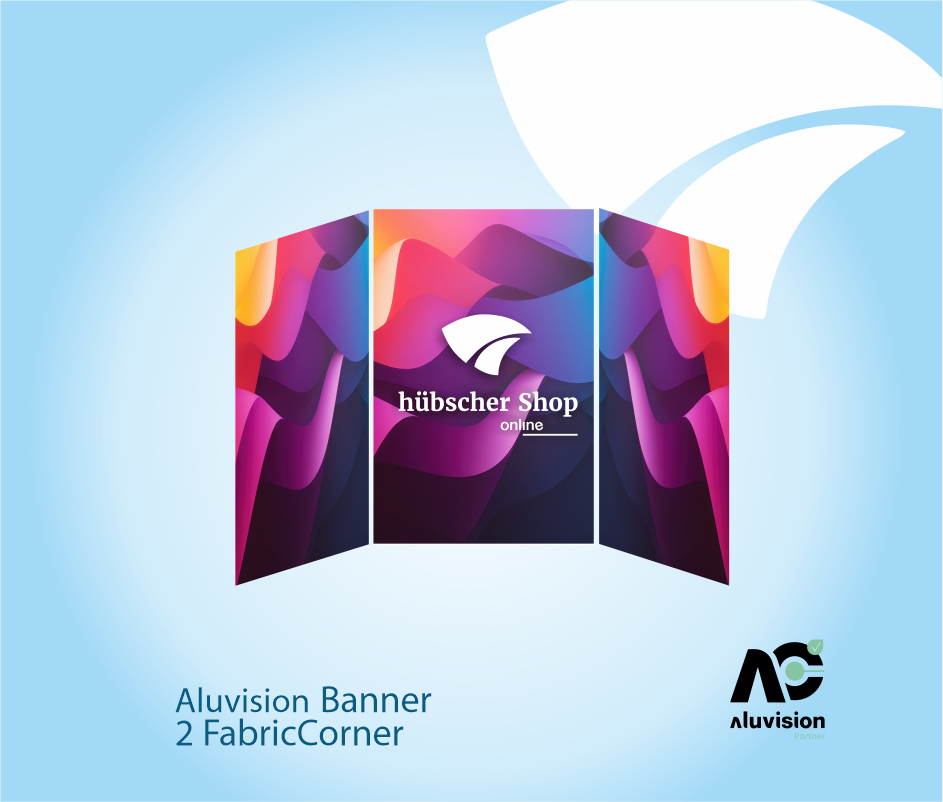 Aluvision Banner 3968 mm hoch (2 FabricCorner)